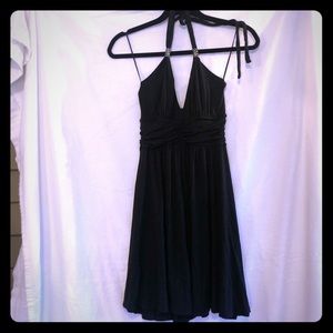 Black Halter tie Express Dress   Size XS